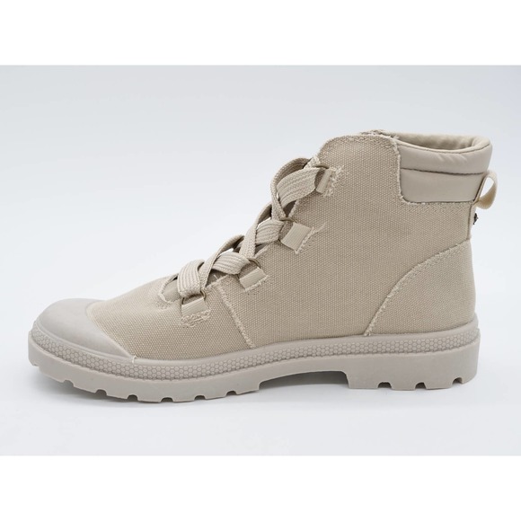 Rocket Dog Combat Boots Womens 10 Beige Canvas Lace Up Piper Memory Foam Comfort - Picture 5 of 11